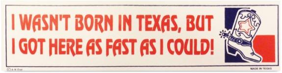 texas bumper sticker